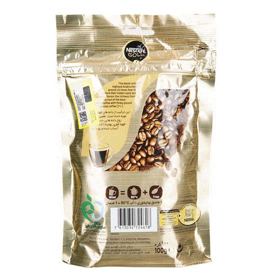 Picture of قهوه فوری نسکافه گلد 100 گرمی نستله کیسه ای