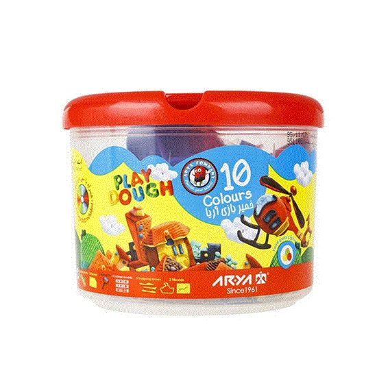 Picture of خمیر بازی سطلی 10 رنگ آریا