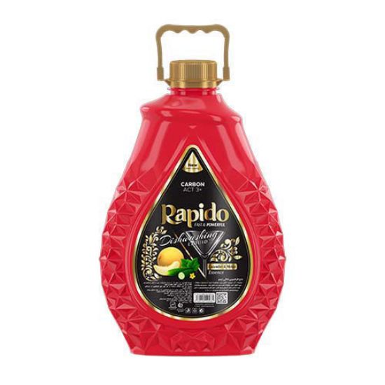 مایع ظرفشویی ذغالی راپیدو مدل Cucumber & Melon حجم 3000 گرم