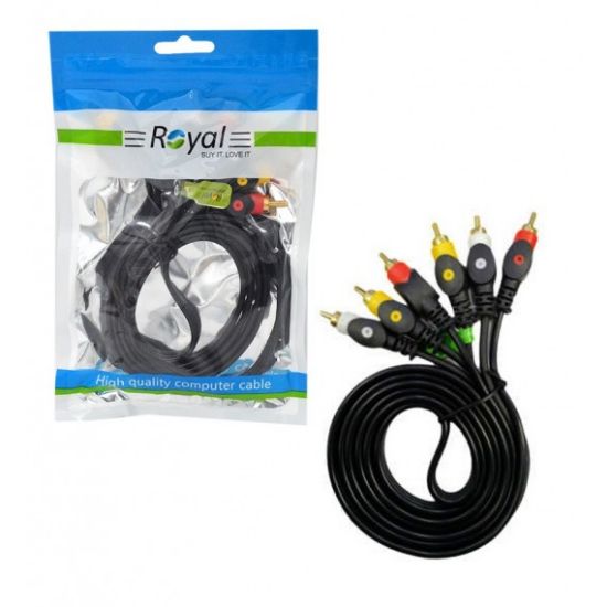 Picture of کابل 3 به 3 صدا و تصویر 1.5 متری رویال (Royal)