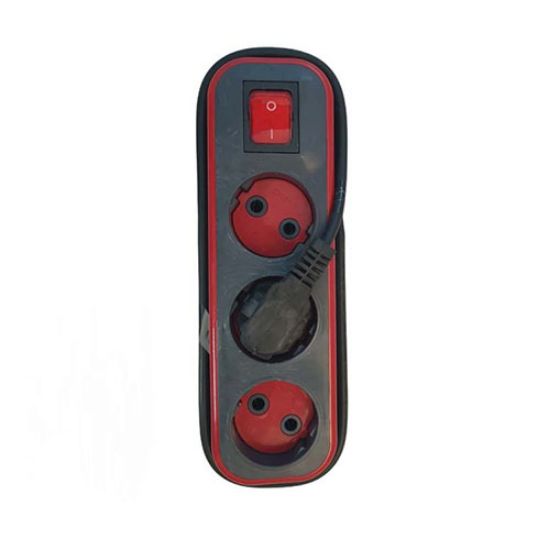 Picture of چندراهی برق دینا مدل D3000 طول 3.8 متر مشکی قرمز