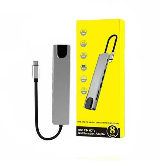Picture of هاب آداپتور تایپ سی 8 پورت