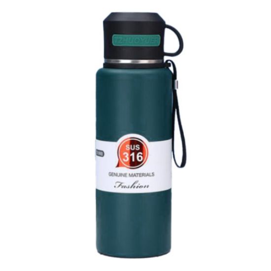 Picture of فلاسک لیوان دار استیل گنجایش 1 لیتری سبز